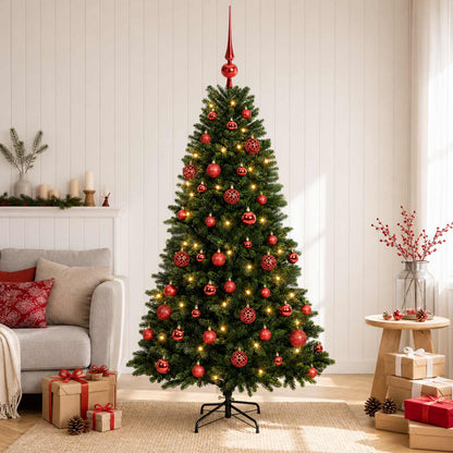 Albero di Natale Artificiale con Palline 120 cm 150 LED