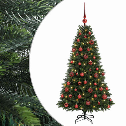 Albero di Natale Artificiale con Palline 150 cm 150 LED