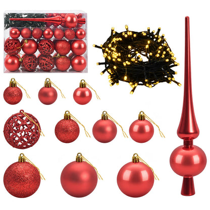 Albero di Natale Artificiale con Palline 120 cm 150 LED
