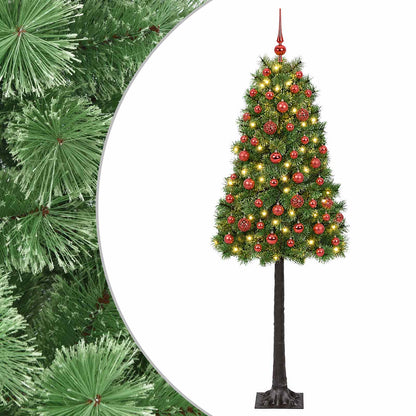 Albero di Natale artificiale con rami snodati e palline 120 cm