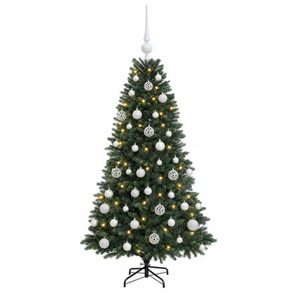 Albero di Natale Artificiale con Palline 150 cm 150 LED