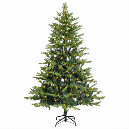 Albero di Natale Artificiale con Rami Pieghevoli 210 cm 300 LED