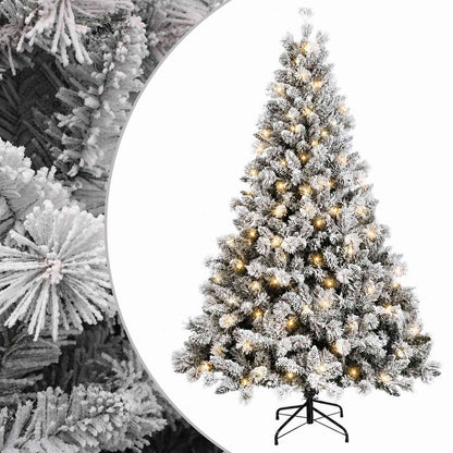 Albero di Natale Artificiale con Rami Pieghevoli 180 cm 300 LED
