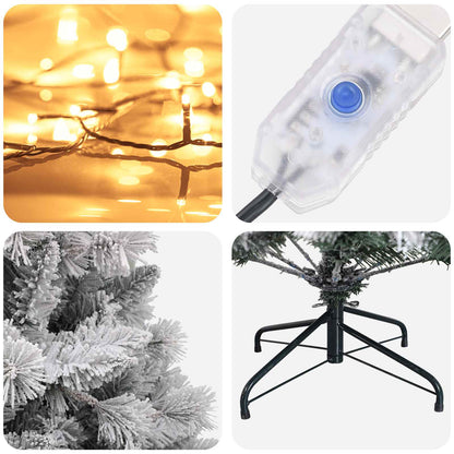 Albero di Natale Artificiale con Rami Pieghevoli 240 cm 300 LED
