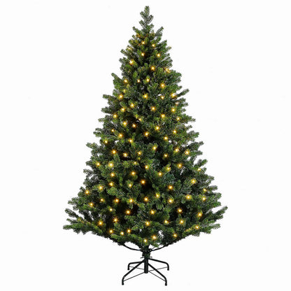 Albero di Natale Artificiale con Rami Pieghevoli 240 cm 300 LED