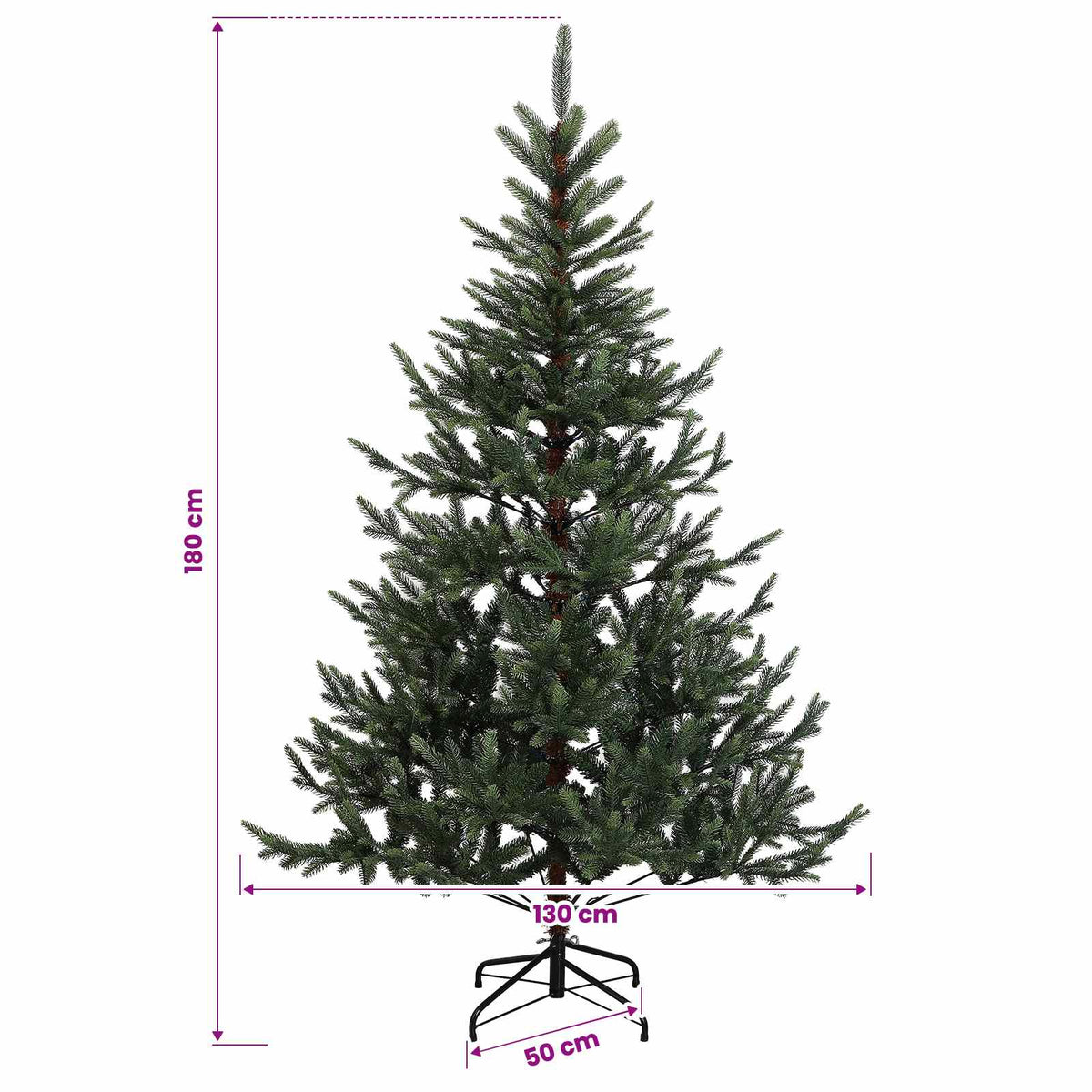 Albero di Natale Artificiale con Rami Pieghevoli 180 cm 300 LED | homemem39