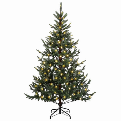 Albero di Natale Artificiale con Rami Pieghevoli 240 cm 300 LED