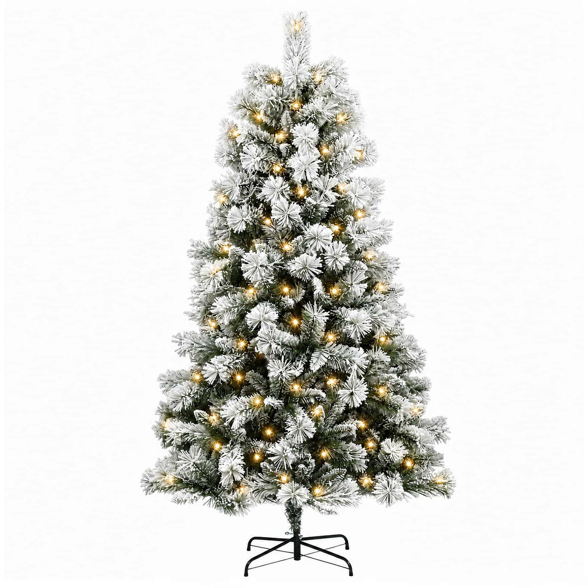 Albero di Natale Artificiale con Rami Pieghevoli 240 cm 300 LED