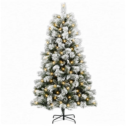 Albero di Natale Artificiale con Rami Pieghevoli 240 cm 300 LED