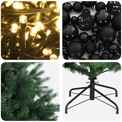 Albero di Natale artificiale con palline 240 cm 300 LED