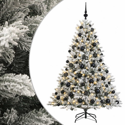 Albero di Natale artificiale con palline 210 cm 300 LED