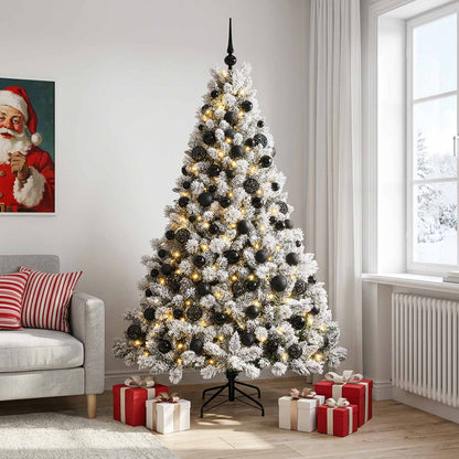 Albero di Natale Artificiale con Palline 180 cm 300 LED