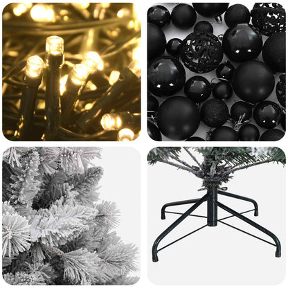 Albero di Natale Artificiale con Palline 180 cm 300 LED