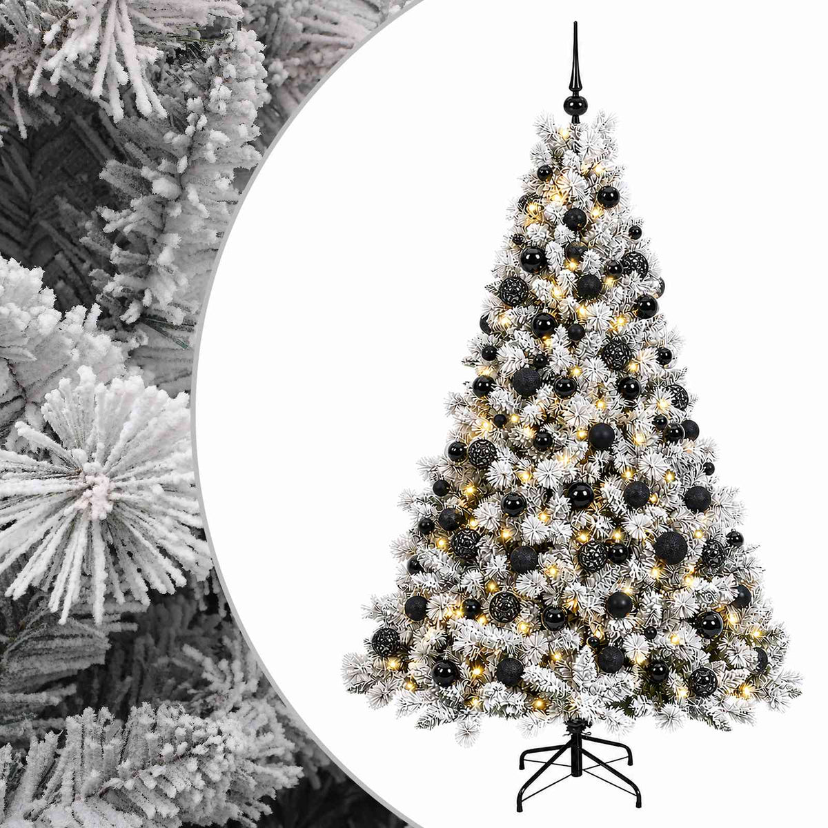 Albero di Natale Artificiale con Palline 180 cm 300 LED