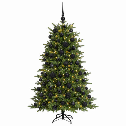 Albero di Natale artificiale con palline 180 cm 300 LED