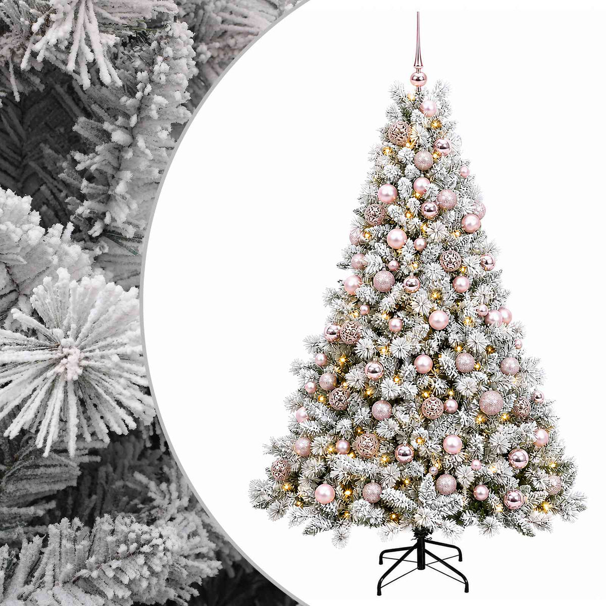 Albero di Natale Artificiale con Palline 240 cm 300 LED
