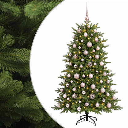 Albero di Natale artificiale con palline 180 cm 300 LED