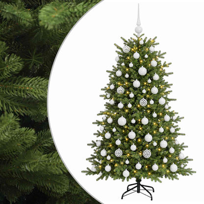 Albero di Natale artificiale con palline 180 cm 300 LED