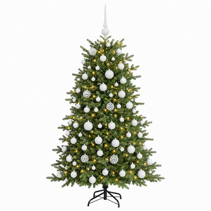 Albero di Natale artificiale con palline 180 cm 300 LED