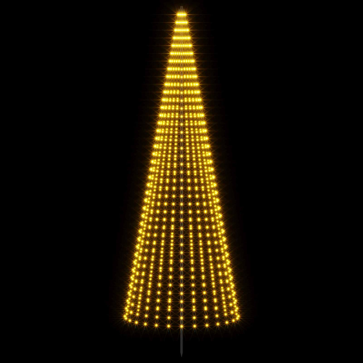 Albero di Natale LED 385 cm 1148 LED Bianco caldo Ferro Nero