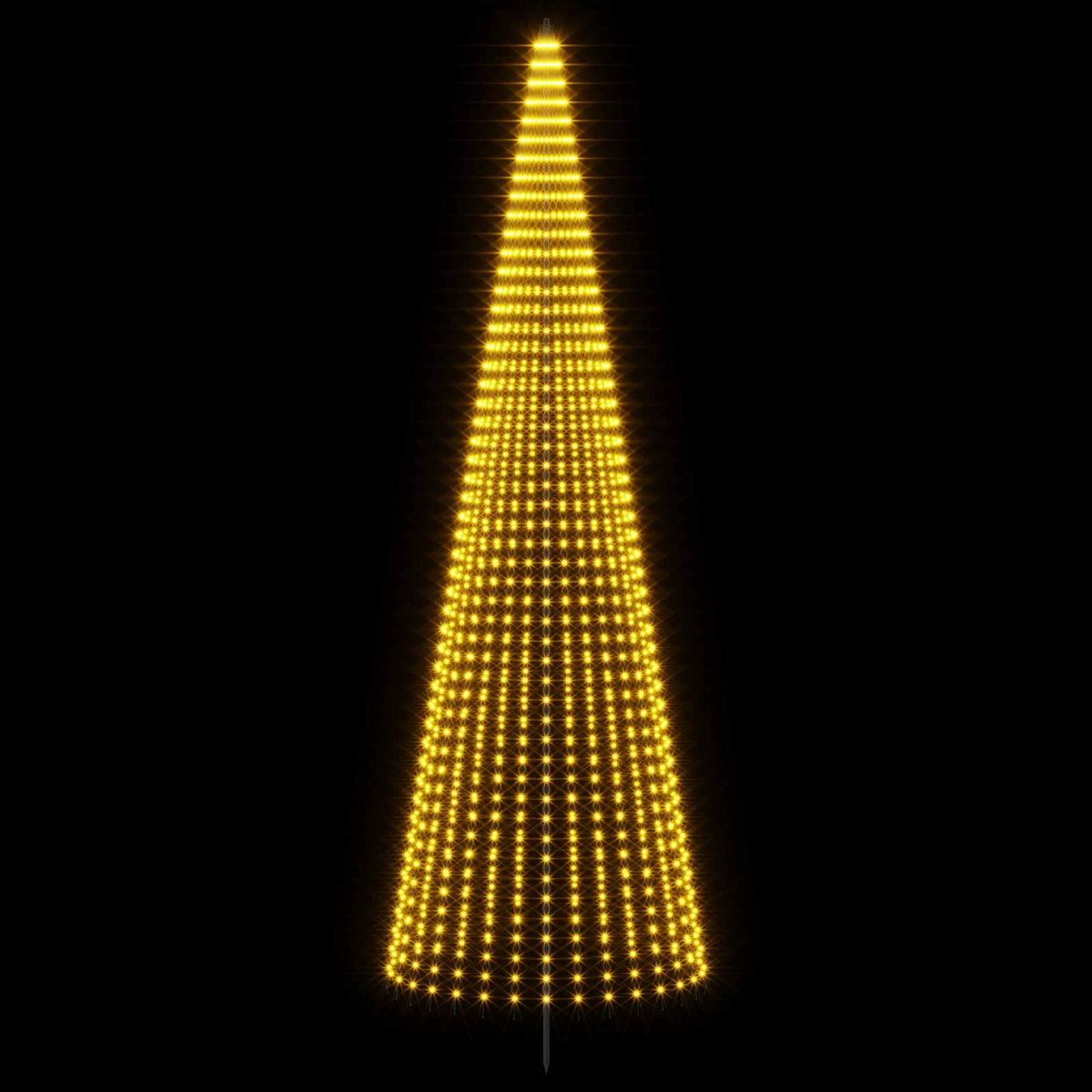 Albero di Natale LED 485 cm 1632 LED Bianco caldo Ferro Nero
