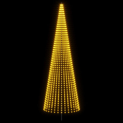 Albero di Natale LED 485 cm 1632 LED Bianco caldo Ferro Nero