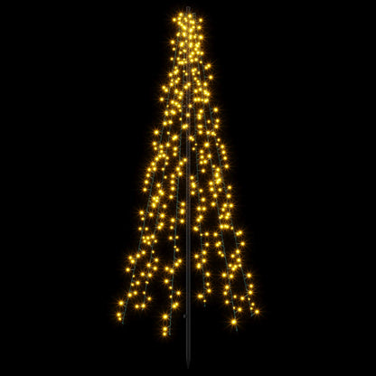 Albero di Natale LED 165 cm 540 LED Bianco caldo Acciaio Nero | homemem39