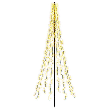 Albero di Natale LED 235 cm 1000 LED Bianco caldo Acciaio Nero