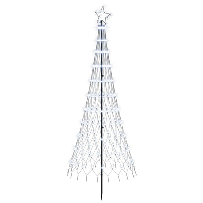 Albero di Natale LED 180 cm 230 LED Bianco freddo Ferro Nero