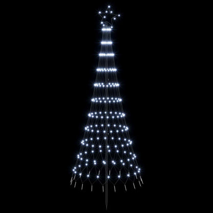 Albero di Natale LED 180 cm 230 LED Bianco freddo Ferro Nero