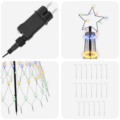 Albero di Natale LED 180 cm 230 LED Ferro