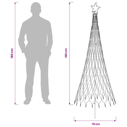 Albero di Natale LED 180 cm 230 LED Ferro