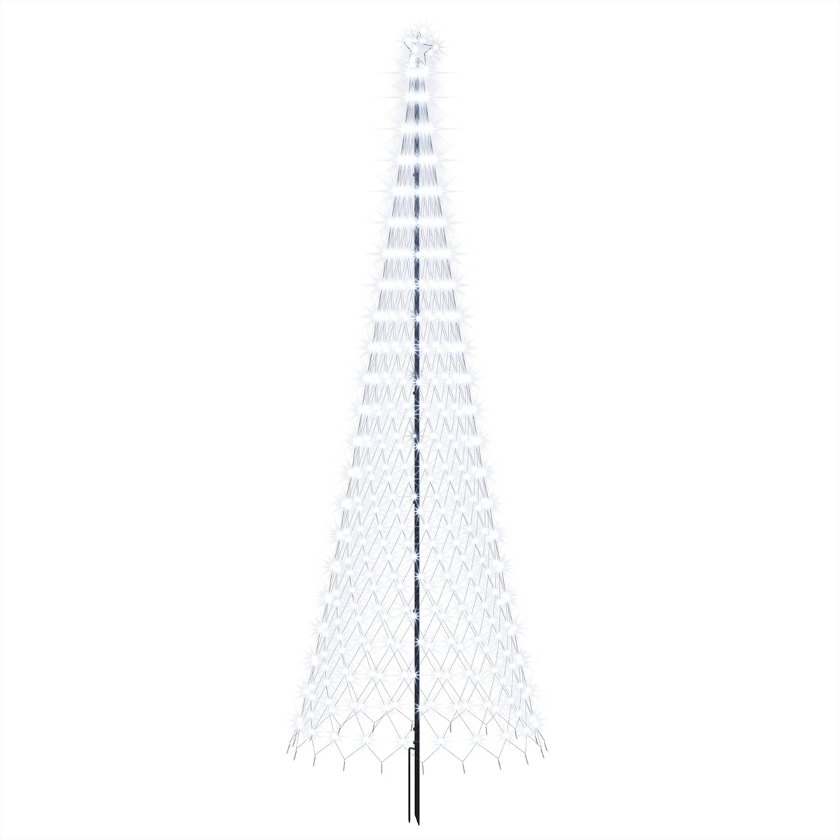 Albero di Natale LED 400 cm 450 LED Bianco freddo Ferro Nero