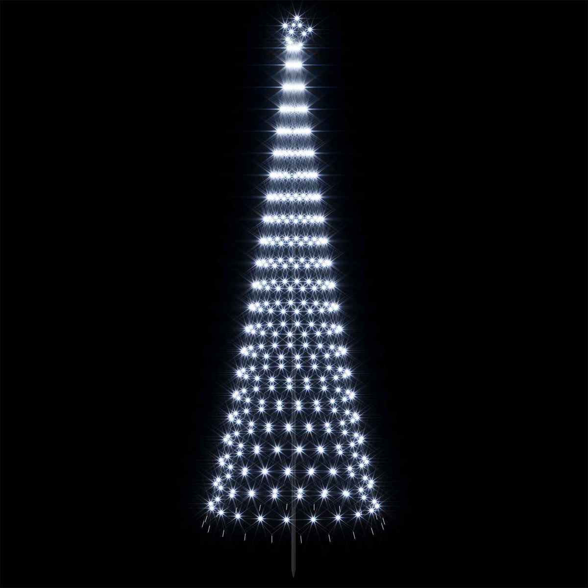 Albero di Natale LED 400 cm 450 LED Bianco freddo Ferro Nero
