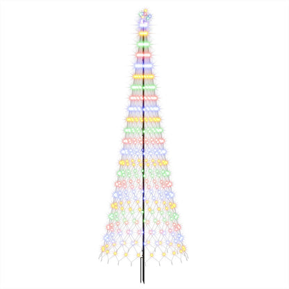 Albero di Natale LED 400 cm 450 LED Multicolore Ferro Nero