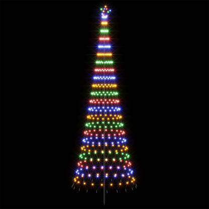 Albero di Natale LED 400 cm 450 LED Multicolore Ferro Nero