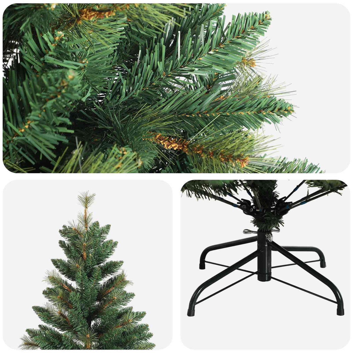 Albero di Natale Artificiale con Rami Pieghevoli 240 cm