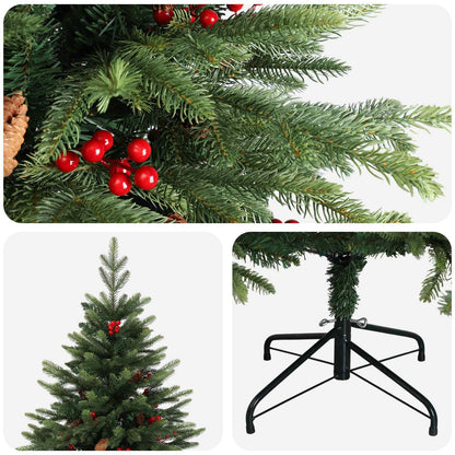 Albero di Natale Artificiale con Rami Pieghevoli 180 cm