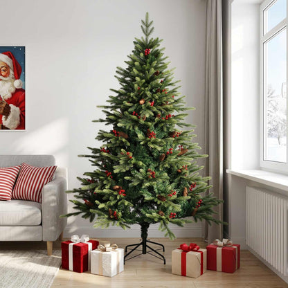Albero di Natale Artificiale con Rami Pieghevoli 210 cm