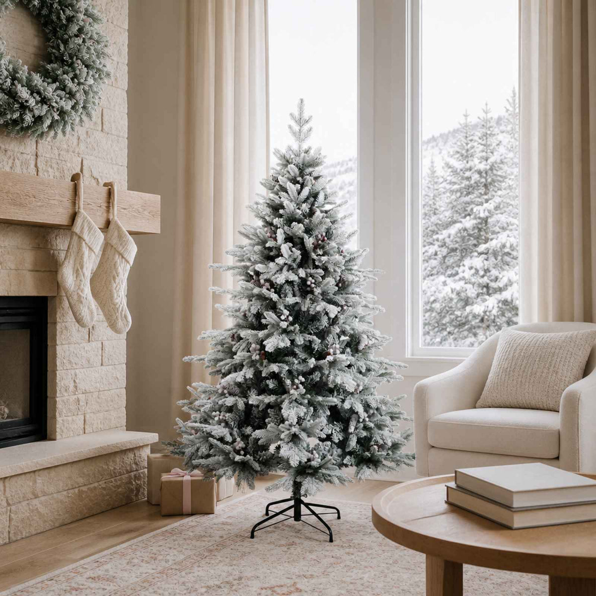 Albero di Natale Artificiale con Rami Pieghevoli 150 cm