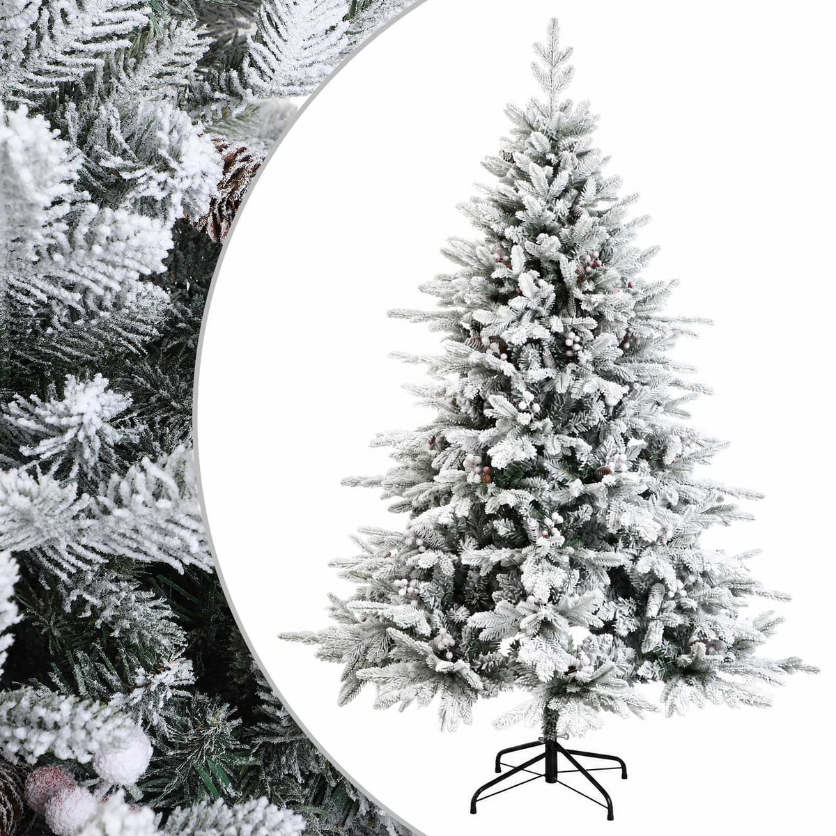 Albero di Natale Artificiale con Rami Pieghevoli 120 cm