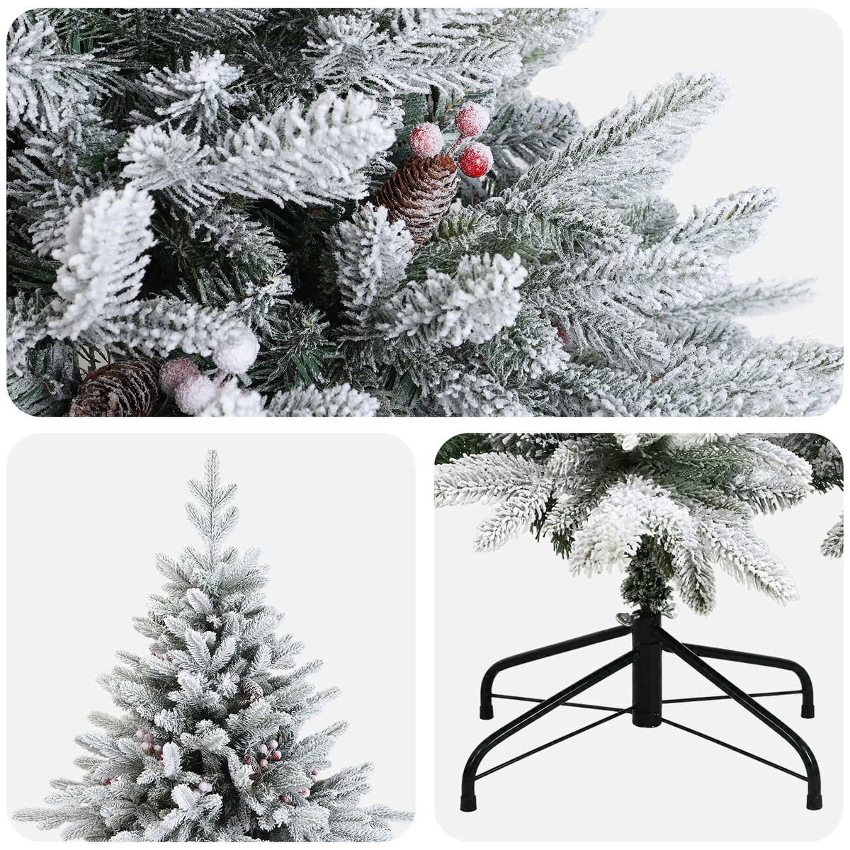 Albero di Natale Artificiale con Rami Pieghevoli 180 cm
