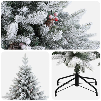 Albero di Natale Artificiale con Rami Pieghevoli 180 cm