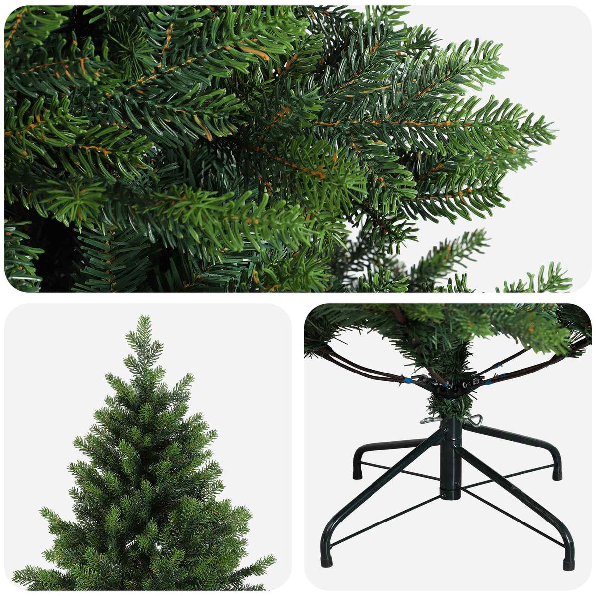 Albero di Natale Artificiale con Rami Pieghevoli 120 cm