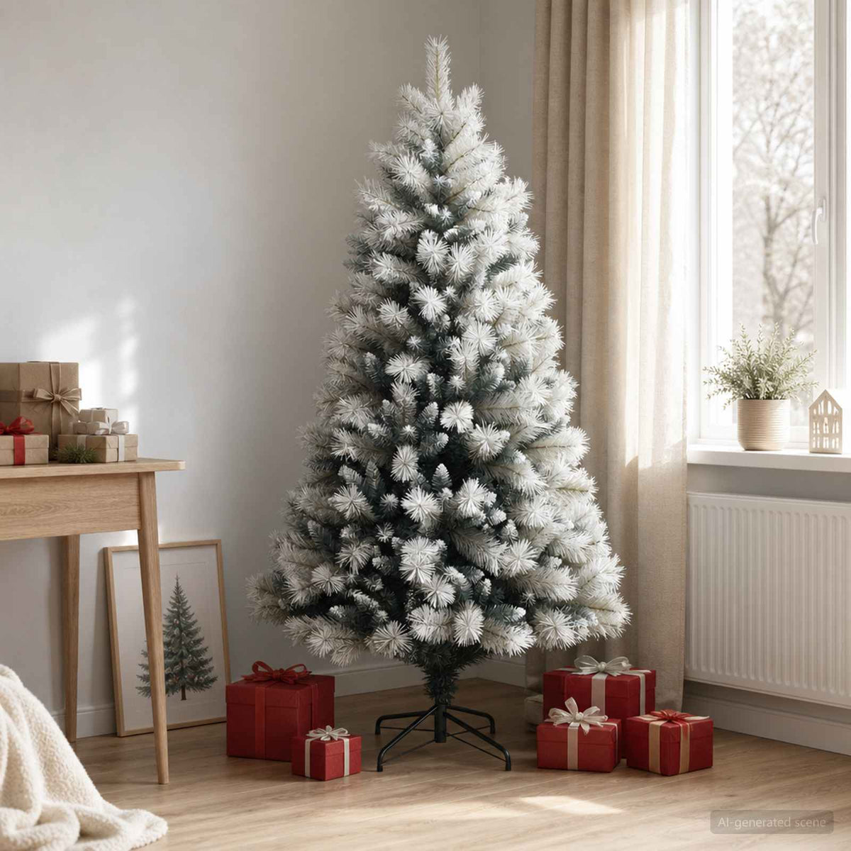 Albero di Natale Artificiale con Rami Pieghevoli 180 cm