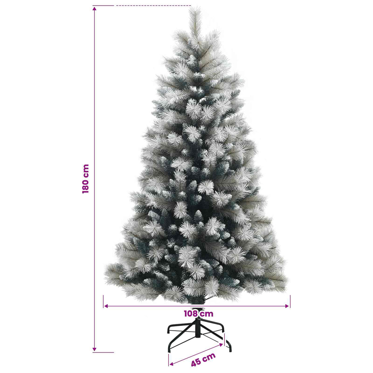 Albero di Natale Artificiale con Rami Pieghevoli 180 cm | homemem39