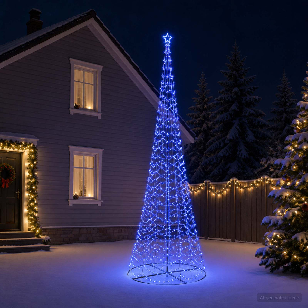 Albero di Natale LED a spirale con base EKENAS 500 cm 868 LED