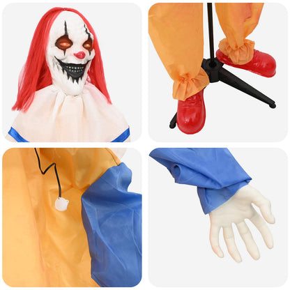 Clown spaventoso di Halloween SPOOKA Giallo e Blu | homemem39