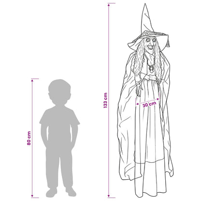 Strega di Halloween da appendere SPOOKA Viola 30 x 133 cm | homemem39