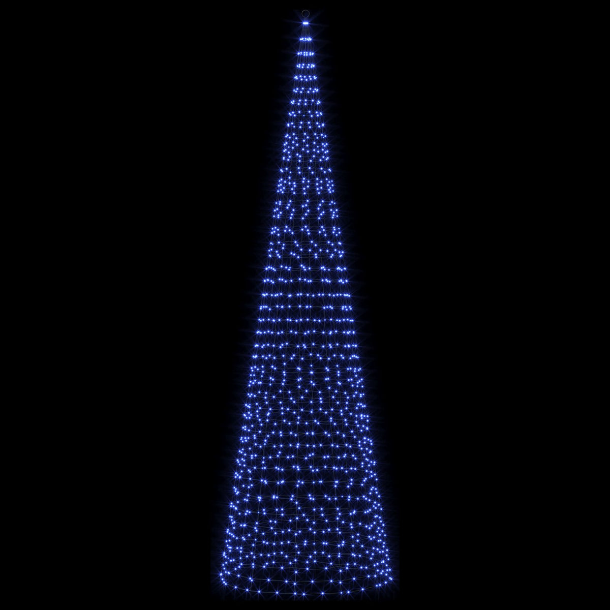 Luci per albero di Natale con picchetti e asta per bandiera